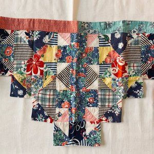 Vintage Hand Made 50s Colorful Quilted Half Apron